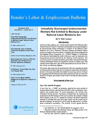 cover image of Bender's Labor and Employment Bulletin